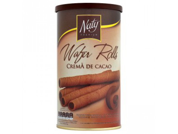 Naty Premium венские вафельные трубочки с кремом из какао 150 г